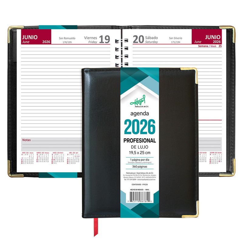 11207 - AGENDA LUJO PROFESIONAL NEGRO
