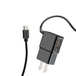 CARGADOR DE PARED 1 PUERTO USB,  21A CON CABLE USB TIPO C NEGRO