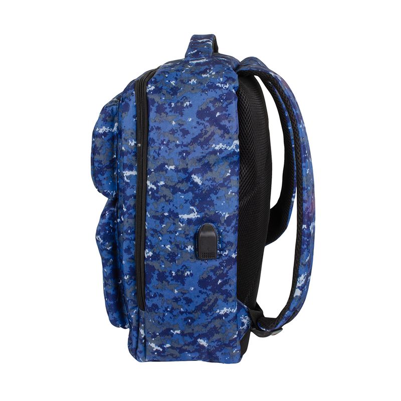 MOCHILA PARA LAPTOP PERFECT CHOICE 156" AZUL CAMUFLAJE