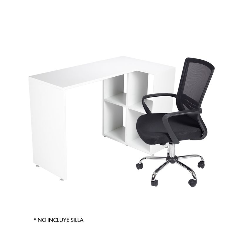 ESCRITORIO HOME CON LIBRERO 108 MT BLANCO