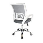 SILLA SECRETARIAL CON BRAZOS MALLA ECOCHAIR BLANCA