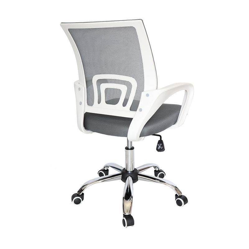 SILLA SECRETARIAL CON BRAZOS MALLA ECOCHAIR BLANCA