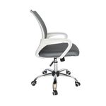 SILLA SECRETARIAL CON BRAZOS MALLA ECOCHAIR BLANCA