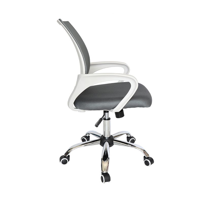 SILLA SECRETARIAL CON BRAZOS MALLA ECOCHAIR BLANCA