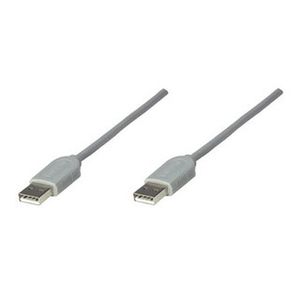 Cable Usb A A A Manhattan, 1,8 M, Macho/Macho, Gris 317887