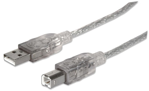 1788 - Manhattan 333405 cable USB 1,8 m USB 2 0 USB A USB B Plata