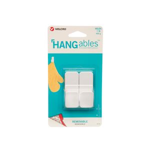 Velcro Gancho Chico Removible Con 2 Pzas Blanco Vel-30106-Lat