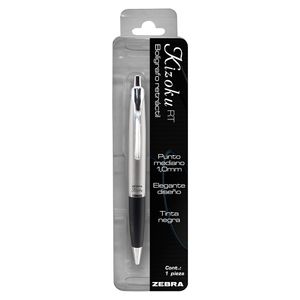 Boligrafo Retractil Kizoku Rt Barril Plata Est Pet 7939-44