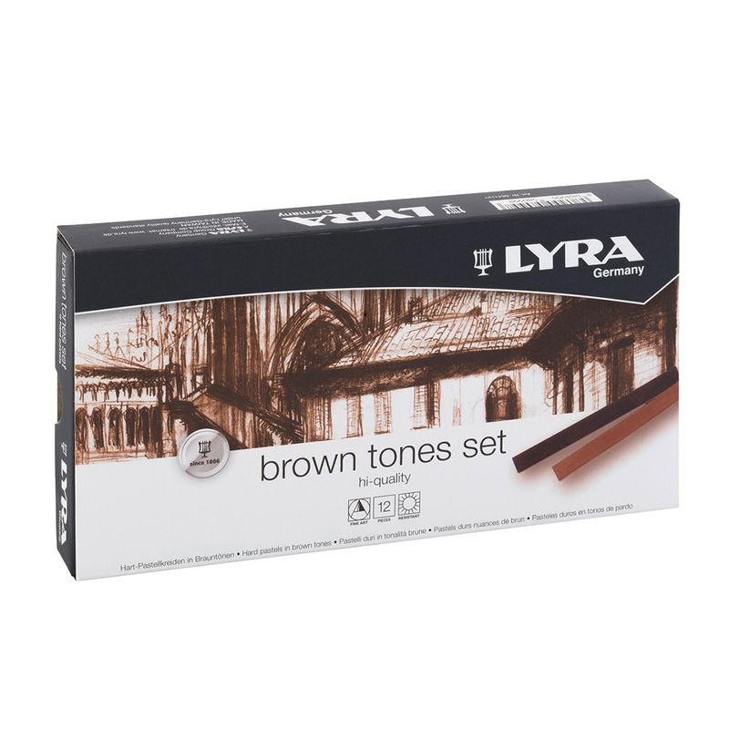 CRAYON SUAVE LYRA TIPO PASTEL C/12 TONOS TIERRA