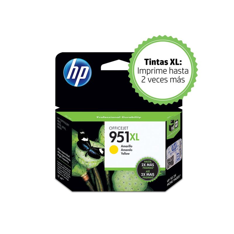 CARTUCHO DE TINTA HP 951XL AMARILLO CN048AL