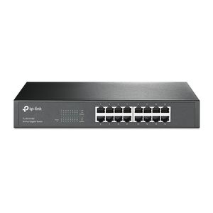 Switch Tp-Link, Gris, 10/100/1000 Mbps, 16Ptos, Escritorio Tl-Sg1016D
