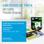 CARTUCHO DE TINTA HP 122XL COLOR CH564HL