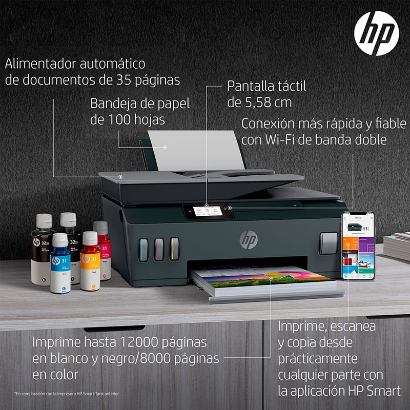 IMPRESORA MULTIFUNCIONAL HP SMART TANK 615 COLOR WIRELESS