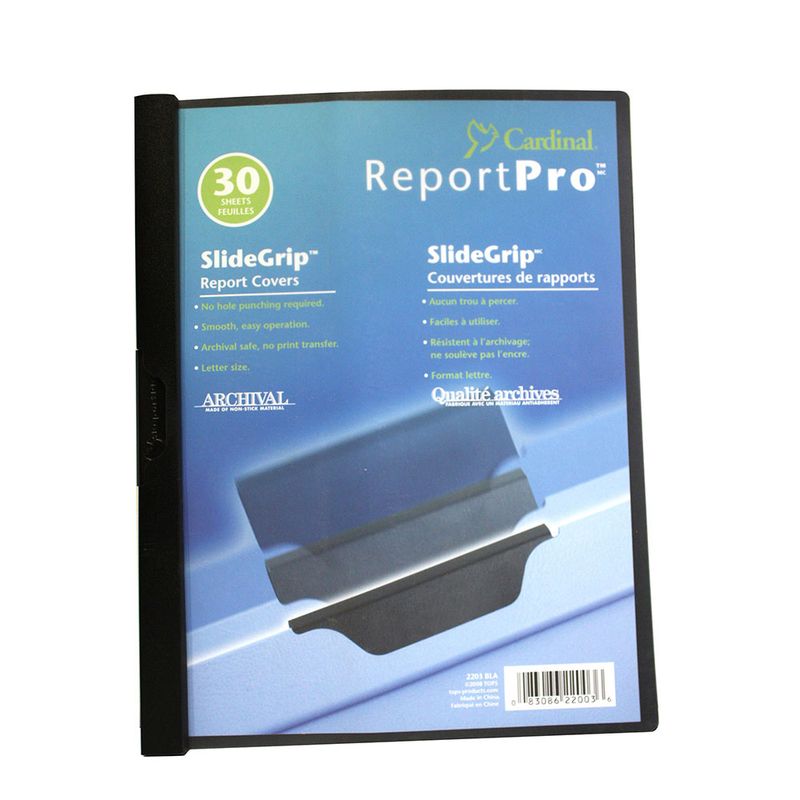 FOLDER CARTA PLASTICO CON CLIP NEGRO