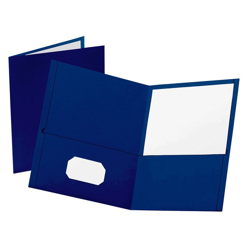 FOLDER CARTA EJECUTIVO AZUL MARINO CON 5PZAS