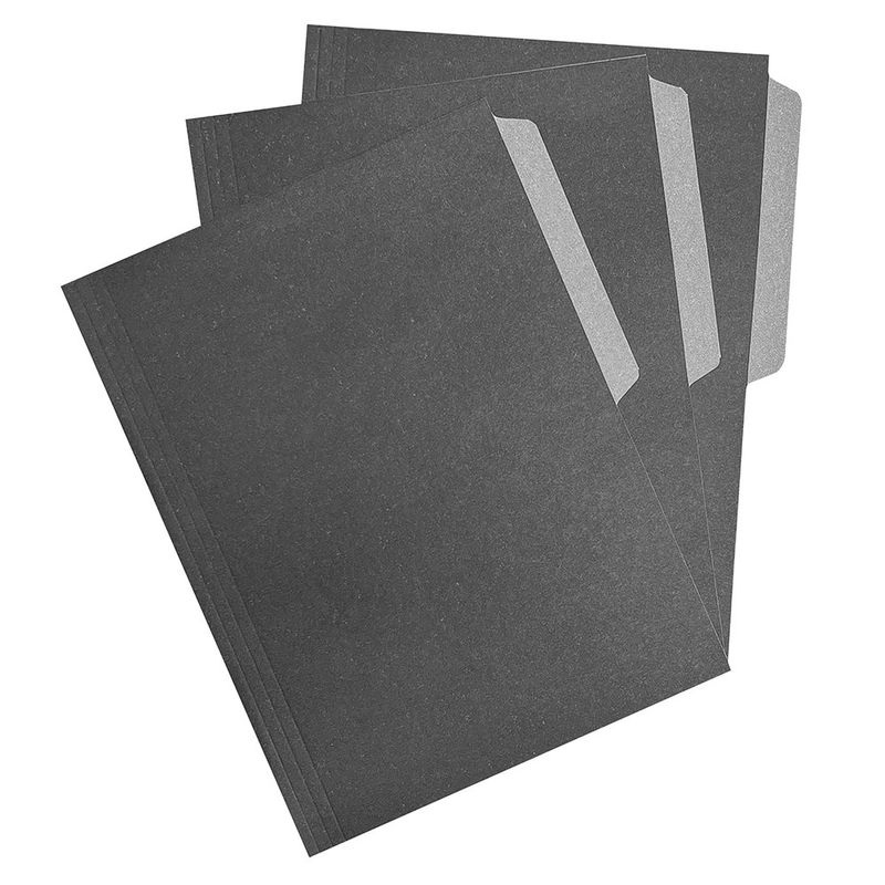 FOLDER BITONO CARTA NEGRO EJECUTIVO C/5PZAS
