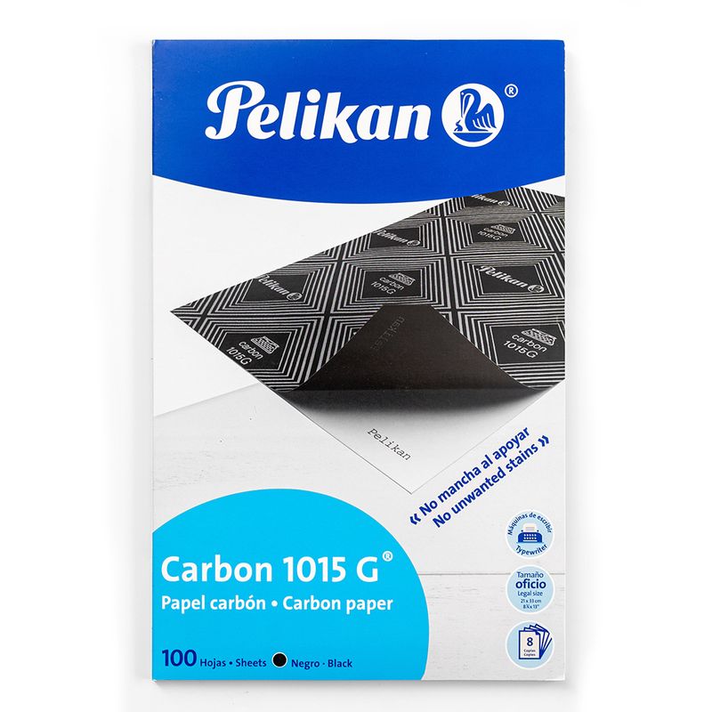 PAPEL CARBON PARA MAQUINA 1015G OFICIO NEGRO 100HJS