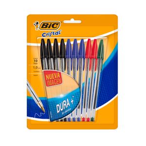 Boligrafo Mediano Con 10 Piezas Bic Dura+ 070330354388