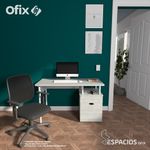 ESCRITORIO BASICO THORINO CON ARCHIVERO CENIZO 120MT