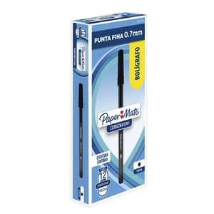 Boligrafo Fino Negro Caja Con 12 Papermate 2166766