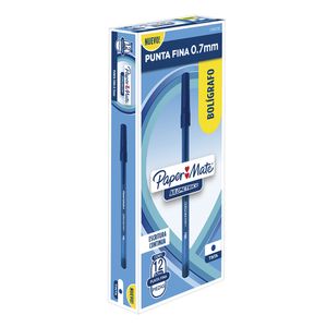 Boligrafo Fino Azul Caja Con 12 Papermate 2166739