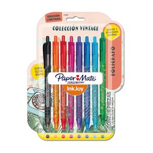 Boligrafo Mediano Retractil Vintage Con 8 Kilometrico 2152227