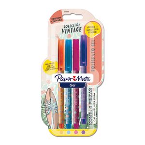Boligrafo Fino Gel Surtidos Con 4Pzas Vintage 2152225