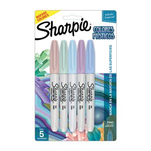 Marcador Permanente Fino Colores Misticos Con 5 Sharpie 2155612