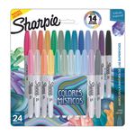 MARCADOR PERMANENTE FINO COLORES MISTICOS CON 24 SHARPIE