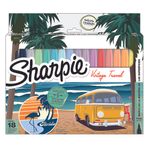 MARCADOR PERMANENTE FINO VINTAGE TRAVEL CON 18 SHARPIE