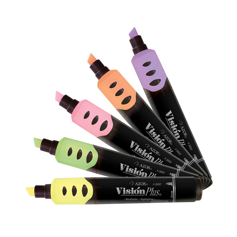 MARCADOR FLUORESCENTE SURTIDOS CON 5 VISION PLUS PASTEL