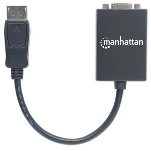 Adaptador Manhattan Displayport M A Vga H 15Cm Activo Color Negro Mncadaab002