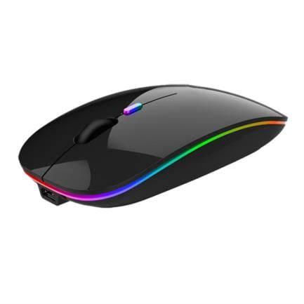 10372 - Mouse Nextep Inalámbrico Recargable Delgado/Silencioso RGB 1600 dpi Color Negro