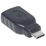 Adaptador Manhattan USB-C 31 Gen 1 Super Velocidad CM/AH 5 Gbps Color Negro