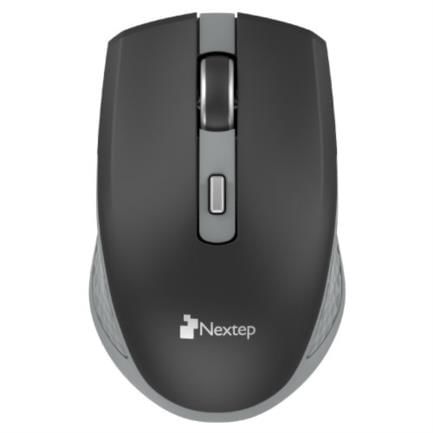 Mouse Nextep Inalámbrico Recargable Switch Encendido 1600 dpi Color Negro-Gris