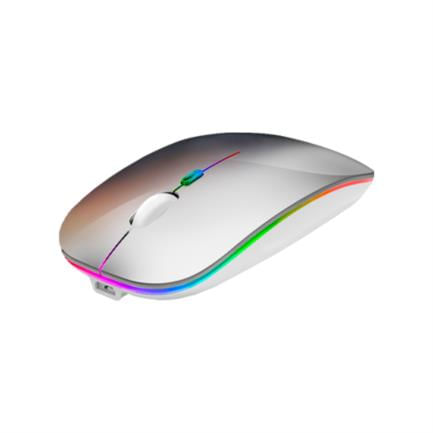 33536 - Mouse Nextep Inalámbrico Recargable Delgado/Silencioso RGB 1600 dpi Color Plata
