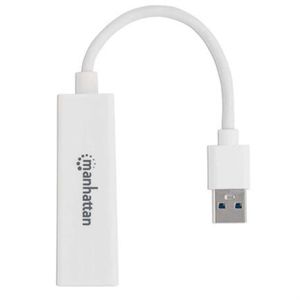 Adaptador Manhattan Súper Velocidad Usb 3.0 A Rj-45 Gb Ethernet Color Blanco Mnctajab002