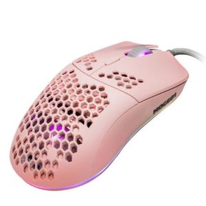 Mouse Game Factor Mog601 Ultralight Rgb Sensor Pmw3389 16000 Dpi 7 Botones Clic Láser Color Rosa Vocmosab052