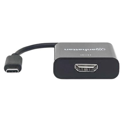 Convertidor Manhattan Video USB-C a HDMI Hembra Color Negro