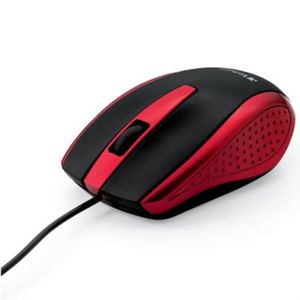 Mouse Óptico Verbatim Con Cable Color Negro-Rojo Vecmosab061