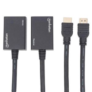Extensor Manhattan Video Hdmi Vía Cat 5/6 30M Color Negro Mncdioab004