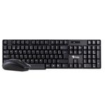 Kit Teclado y Mouse Stylos Inalámbrico 105 Teclas 1200 dpi USB Nano Alcance 10m Color Negro