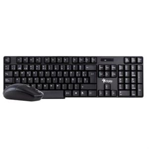 Kit Teclado Y Mouse Stylos Inalámbrico 105 Teclas 1200 Dpi Usb Nano Alcance 10M Color Negro Xzcmosab006