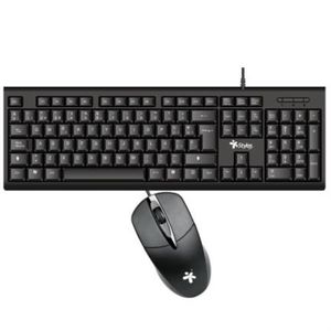 Kit Teclado Y Mouse Stylos Tech Alámbrico Conexión Usb Color Negro Xzcaccal026