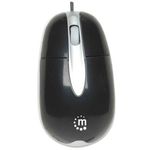 Mouse Manhattan Óptico Clásico MH3 USB 1000dpi Color Negro-Plata