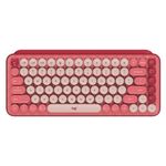 Teclado Logitech Pop Mecánico Teclas Emoji Personalizables Color Rosa Coral