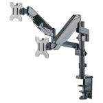 Soporte Universal Manhattan para 2 Monitores 17" a 32" Pistón Gas Hasta 8 Kg