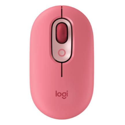 34206 - Mouse Logitech Pop Inalámbrico Emoji Personalizable Color Rosa Coral