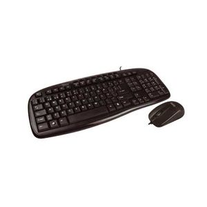 Teclado Y Mouse Easy Line Alámbrico Balance Usb Color Negro Mccaccac131