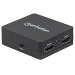 Video Splitter Manhattan HDMI 2 Puertos 1080p Alimentado por USB Color Negro